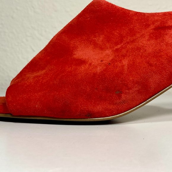 Halogen Red Faye Asymmetrical Open Toe Block Heel Slide Sandal - Picture 10 of 12